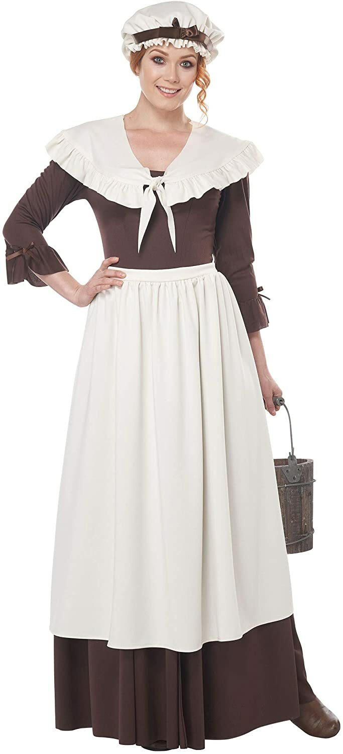 Coloniali Village Contadino Adulto Halloween 01121 donna
