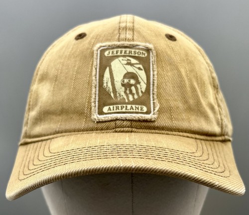 JEFFERSON AIRPLANE 2005 Get High Men’s Cotton Strapback Hat Patch Logo Khaki Cap - Picture 5 of 24
