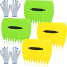 2 Sets Leaf Scoops Hand Rakes, Leaf Scoops and Claws with 2 Pairs Gloves, Lightw