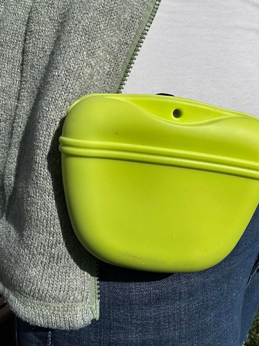 2Pc Silicone Dog Treat Pouch Training Bag Portable Magnetic Closure Waist Clip - Picture 9 of 11