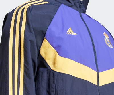adidas Real Madrid Woven Track Top Blue Tracksuit Jacket
