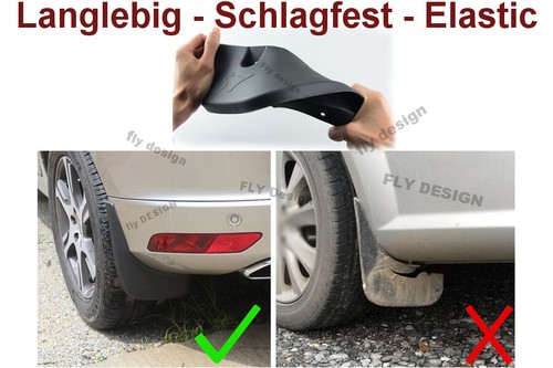 Fits Peugeot207 Mud Flaps Set x4 Splash Guard Mudguard Body - Picture 5 of 12