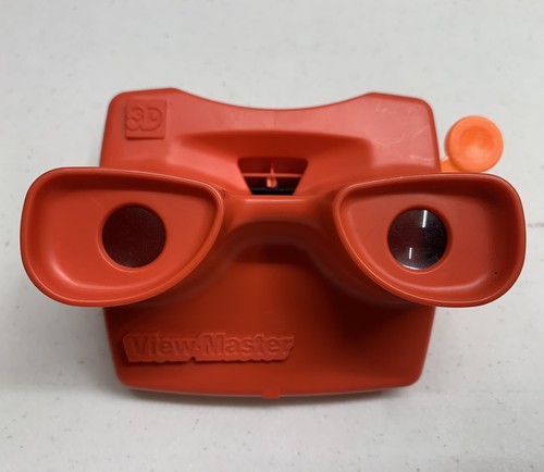 VTG 1998 Viewmaster 3D Red Viewer Toy Orange Handle Works Great Used No Reels - 第 2/4 張圖片