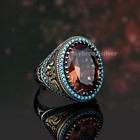 Alexandrite Ring Men's Solid 925 Sterling Silver Turkish Jewelry Size 7-15