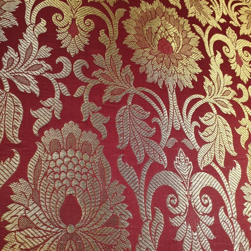 Brocade Ornamental Floral Gold Metallic Material Dress Craft Fabric 44" Meter - Picture 55 of 352