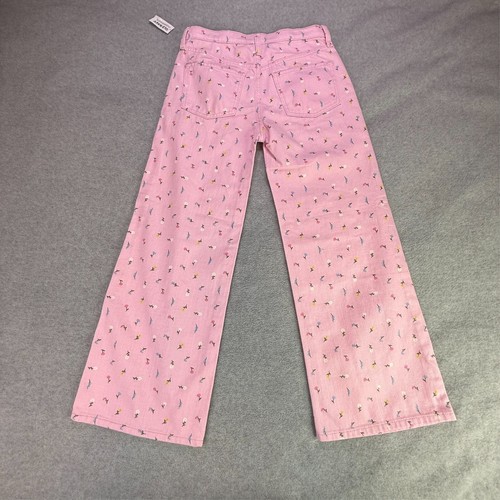 Old Navy Printed High Waisted Baggy Wide Leg Jeans Girls Size 14, NWT - Picture 2 of 9