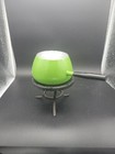 AVOCADO GREEN FONDUE POT W STAND USED LOOK AT THE PICTURES PLEASE