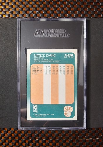 1988-89 Fleer Basketball [Base] #80 Patrick Ewing HOF NYK Knicks VG-EX+ SGC 4.5 - Bild 12 von 12