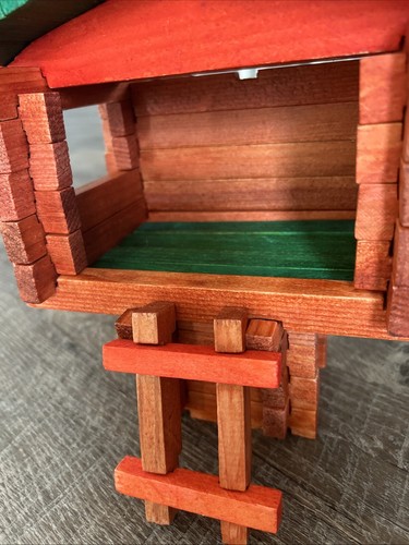 ROY TOY(similar to Lincoln logs)  Wood Building Set 66 Pc lot - Picture 12 of 12