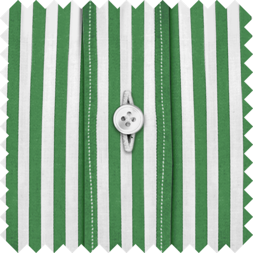 Camisa Cuello Alto Verde Blanco Rayas 100% Algodón Hombres Alto Cuello Abierto Ropa de Fiesta - Imagen 5 de 5