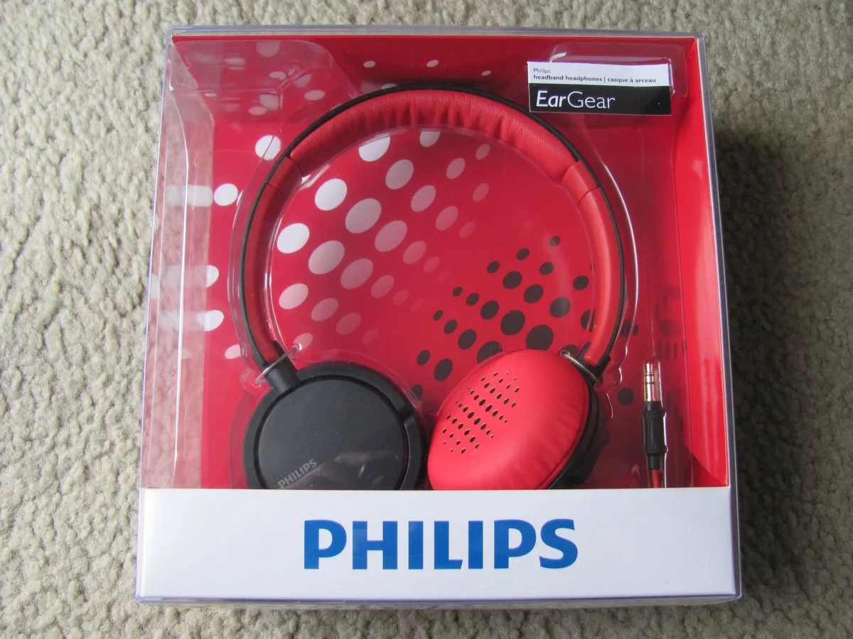 Brand New Philips SHL5000 28 Headband Headphone Red Black