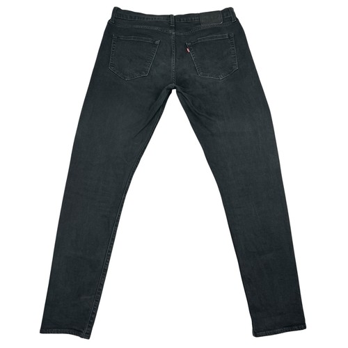 Levi's Premium Jeans Uomo 34x34 512 Nero Elasticizzato Denim Big E Slim Taper Fit - Foto 2 di 17