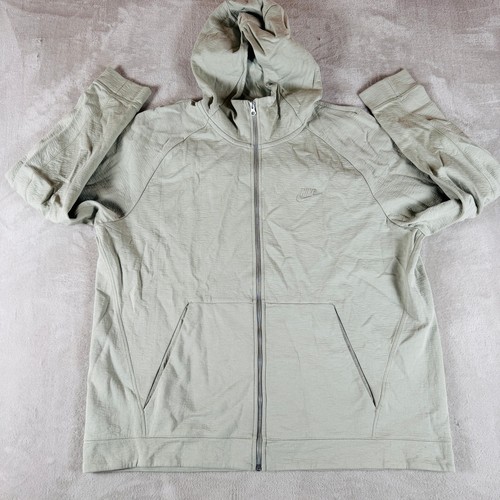 Nike Jacket Men's XL Gray Sportswear Full Zip Hooded Activewear Outdoors Sports