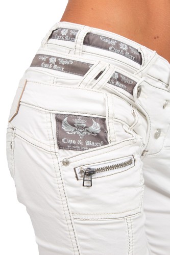 Cipo & Baxx Sexy Damen Jeans Hose Hüftjeans Skinny Slim Fit Stretch Röhre Design - Bild 7 von 8