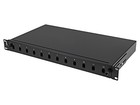 FOP1-12SS-LDB Panneau de brassage fibre optique, Noir ; Nombre de ports : 12 ; Rack :...