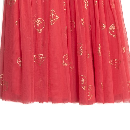 Vestido rosa para niñas Disney Pixar, rojo giratorio talla S (6/6X) con capucha y apliques arco iris - Imagen 4 de 8