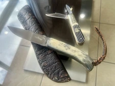 Genuine CUSTOM Luxury Knife by Theus Prinsloo, GIRAFFE Bone 🦒Fixed Blade Gem