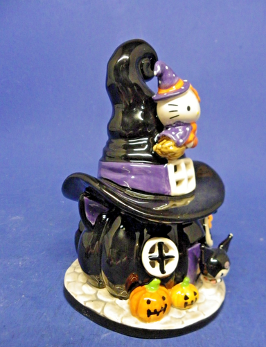 Blue Sky 2025 Hello Kitty & Kuromi T-Light Witch Hat Cottage Halloween 8" - Picture 6 of 10
