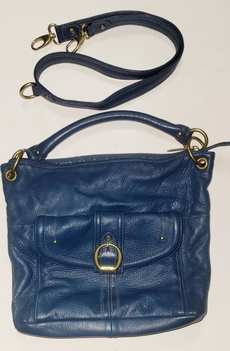 STONE MOUNTAIN BLUE LEATHER CROSSBODY/SATCHEL BAG - Picture 1 of 9