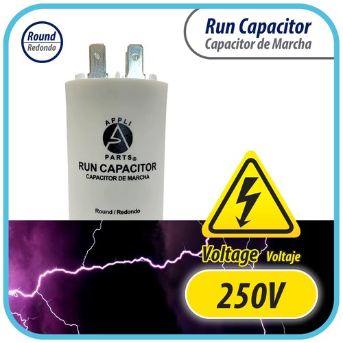 Condensador de funcionamiento de piezas de aplicación para motores eléctricos 75 Mfd uF (microfaradios) 250VAC Pla - Imagen 2 de 7