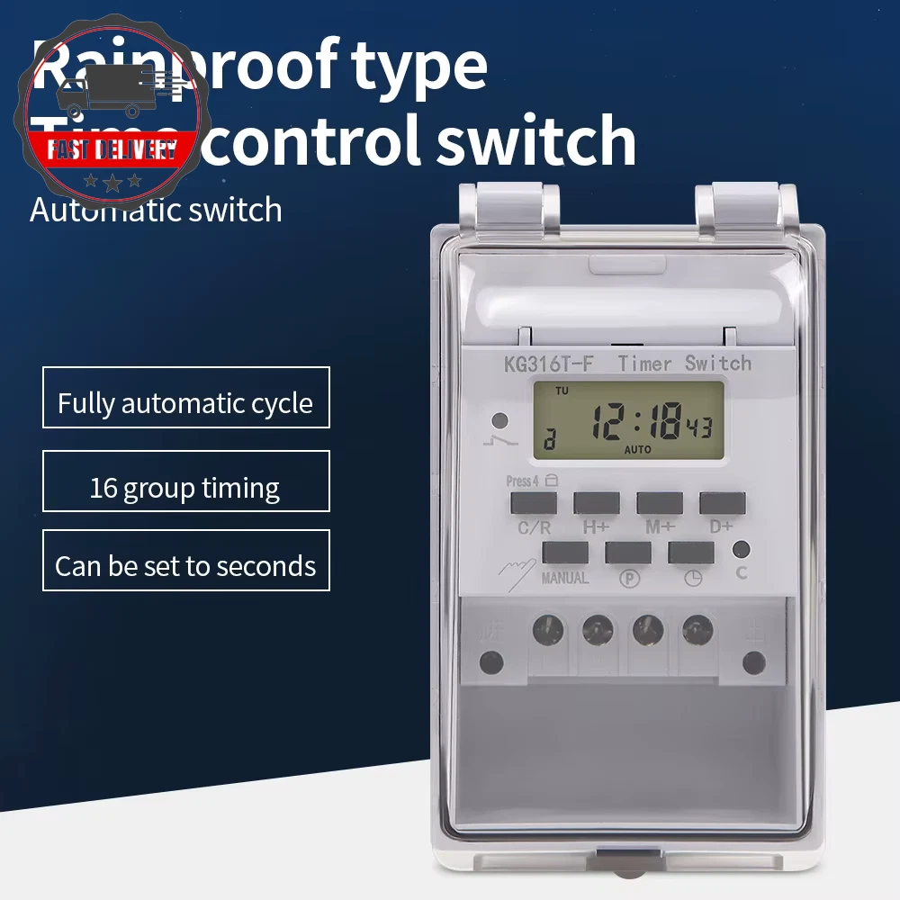 Automatic Digital Timer Switch Relay 168 Hours Weekly 7 Days Programmable Timer
Opens in a new windo