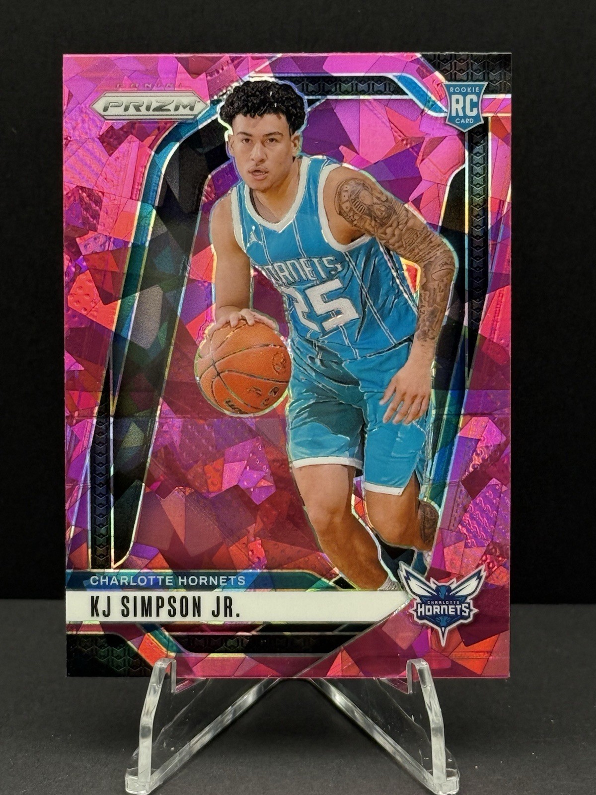 2024-25 Panini Prizm - KJ Simpson Jr. #247 Pink Ice Prizm (RC)