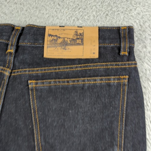 VTG Sears Jeans Boys 16 Husky 34x30 Black Denim Scovil Zip Rare Patch USA Materi - Picture 3 of 21
