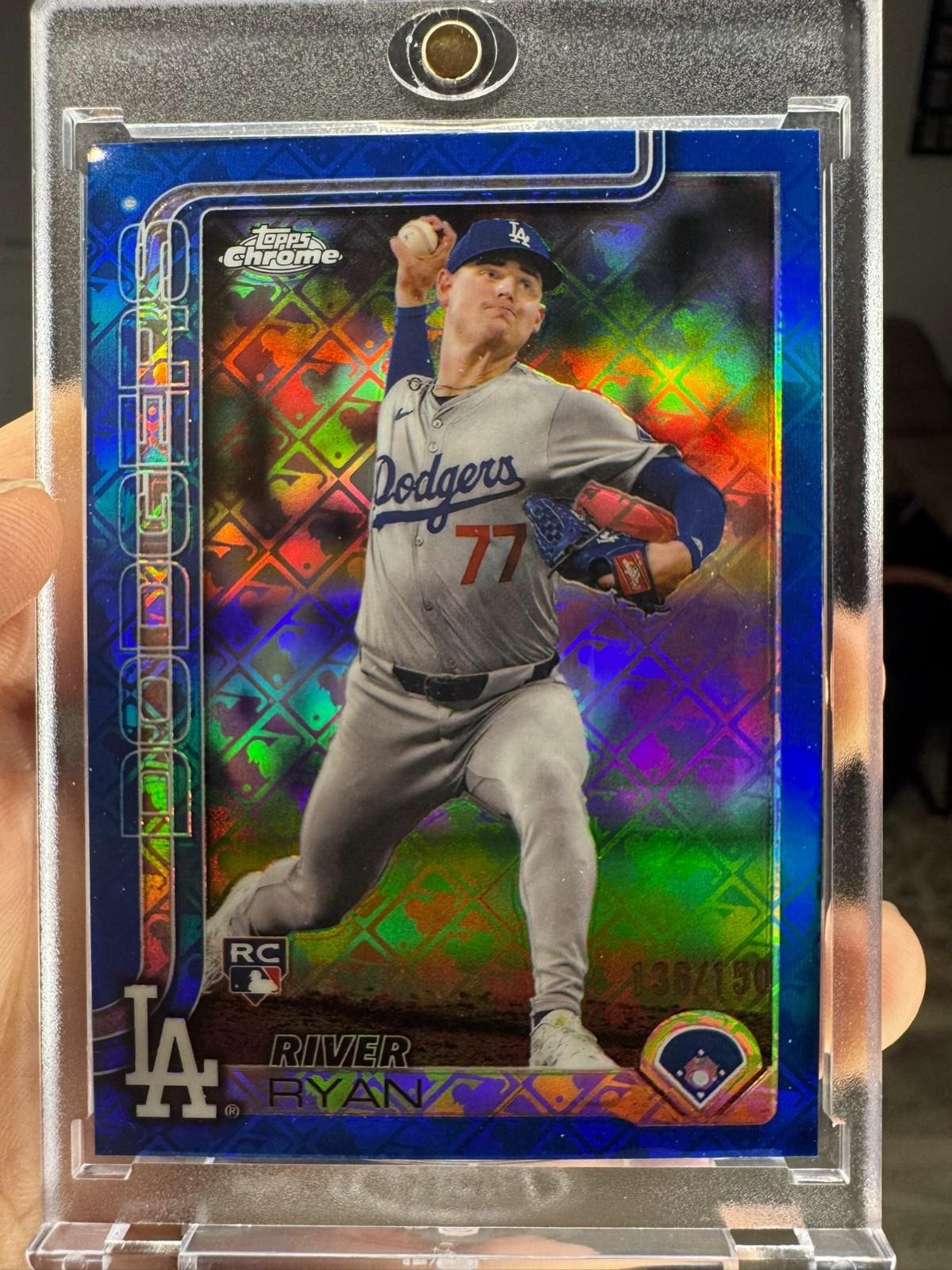 2025 Topps Chrome Logofractor Blue /150 River Ryan