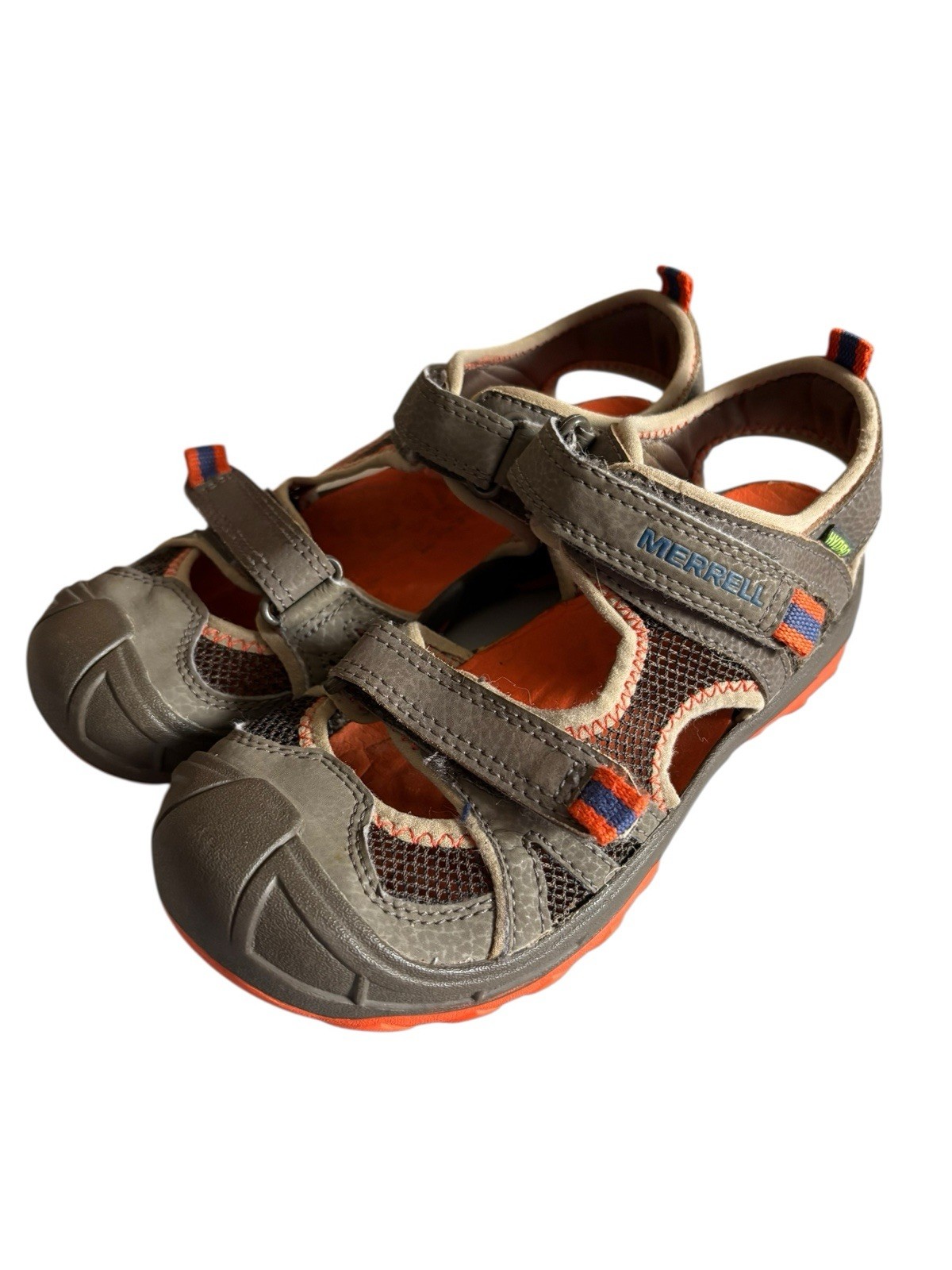 Merrell ML Sandalo Scarpa Acqua Idro Rapida Ragazzo Marrone Arancione Taglia 2W EU 33