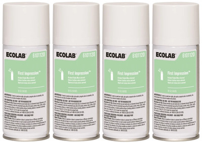 4 Pack Ecolab First Impression Orchard Fields Micro Aerosol 1.8 oz Air Freshener