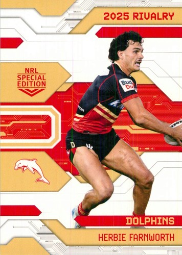 2025 Dolphins NRL TLA Special Edition Rivalry Card - Herbie Farnworth - Picture 1 of 3