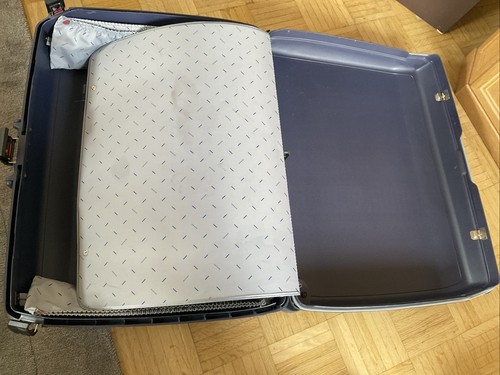 Reisekoffer Hartschalenkoffer blau von Samsonite 2 Rollen, seitlicher Griff - Bild 7 von 8