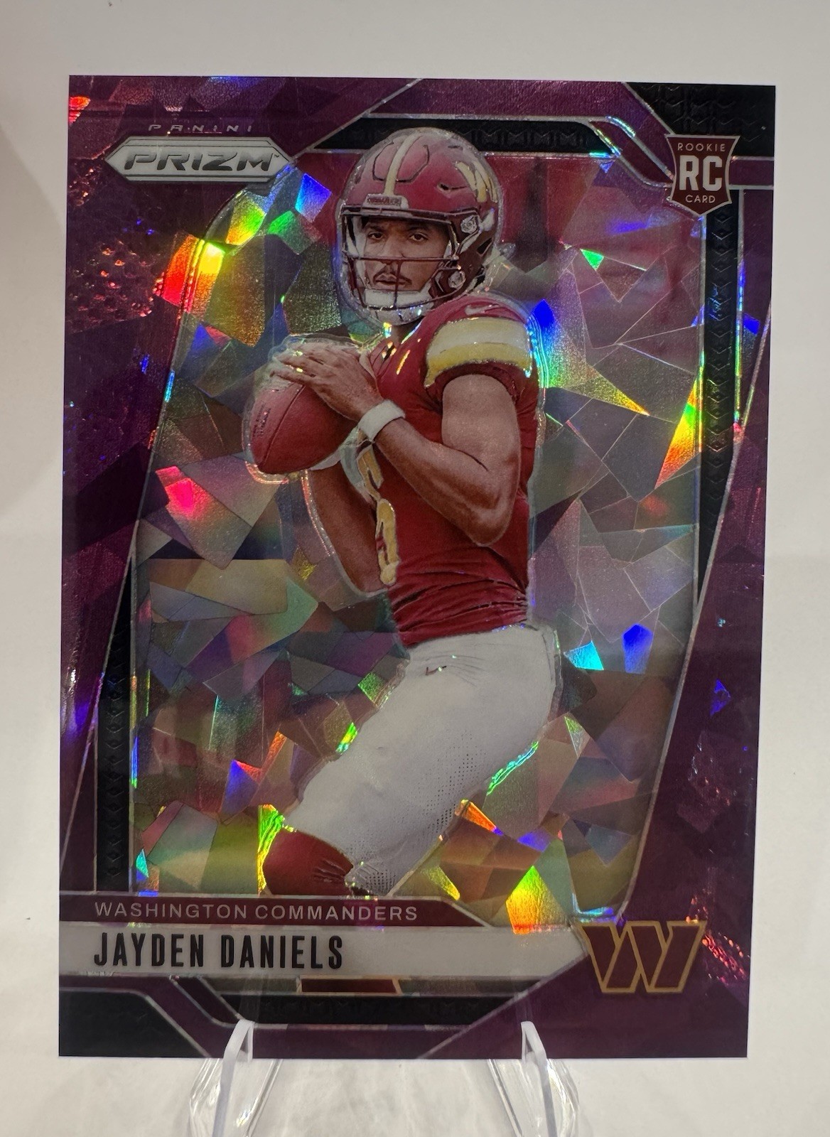 2024 Panini Prizm - Rookies Jayden Daniels #347 Purple Ice Prizm /225 (RC)
