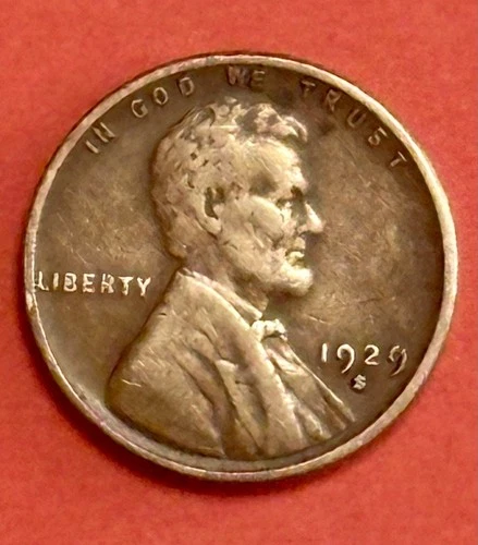 1929-S Lincoln Wheat Penny Good Condition F/XF) 🇺🇸 #M29