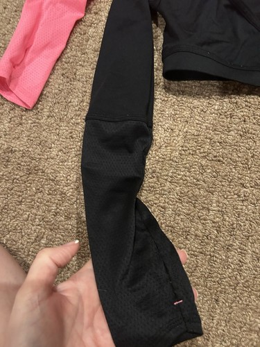 Lot Of 2 Champion C9 Girls Fitted Hot Pink Black Gym/Dance Crop Top Sz Large - Picture 4 of 5