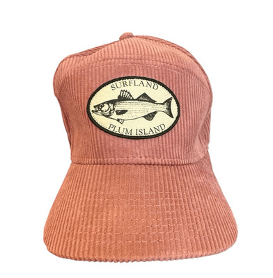 Surfland Plum island pink corduroy trucker hat adult unisex