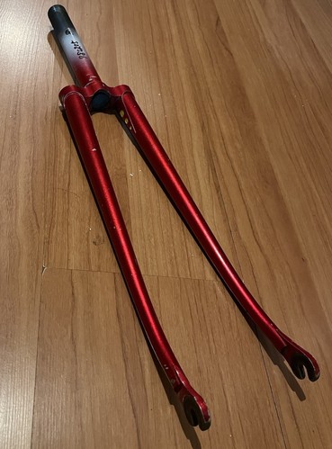 TRACK FORK No Brake Hole Njs Stamped 700c Shimano Dropouts Vintage Japan ๐ฏ๐ต - Picture 1 of 19
