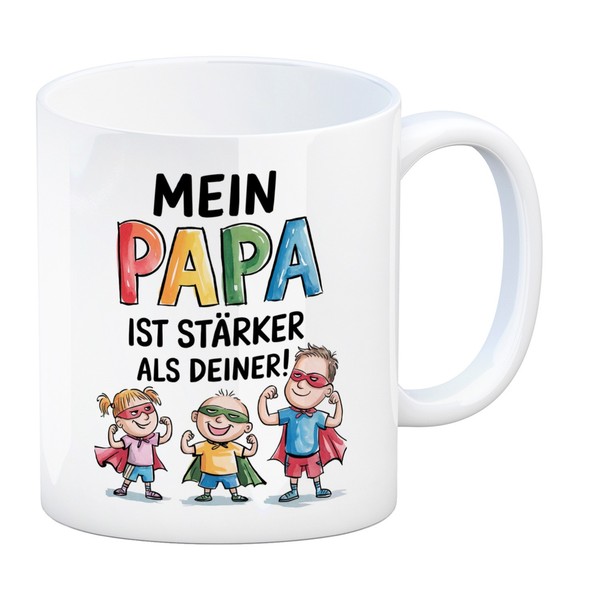 Mein Papa Ist Der StäRkste Superheld Kaffeebecher-image