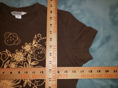 Y2K AEROPOSTALE Girls Medium Cotton Monkey Flower PRINT BOYFRIEND T-SHIRT TOP - Picture 5 of 5
