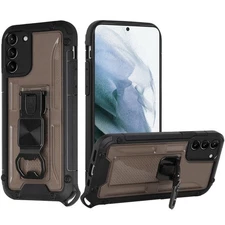 GSA Beer Opener Hybrid Case w/Kickstand for Samsung S22 - Smoke/Black