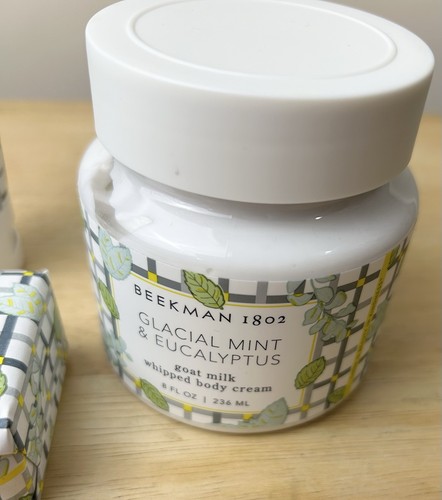 Set Of 4 BEEKMAN 1802 Glacial Mint & Eucalyptus Soap Cream Wipes NEW - Picture 2 of 9