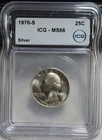 ICG MS 66 - 1976 S Bicentennial Silver Quarter. A1256.
