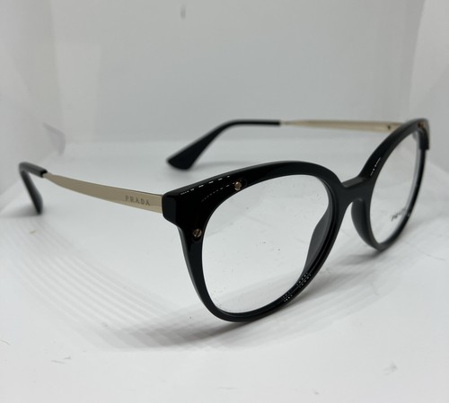 PRADA WOMENS EYEGLASSES CATWALK VPR 12U 1AB-101 BLACK TORTOISE GOLD 140 51 18 - Picture 4 of 9