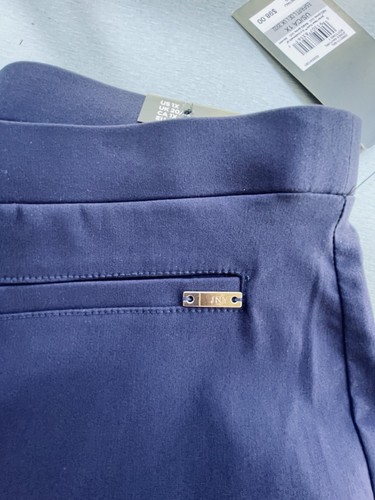 Jones New York New Pants Women's Navy Blue Pull On Stretch Slim Ankle Size 1X - Picture 5 of 13