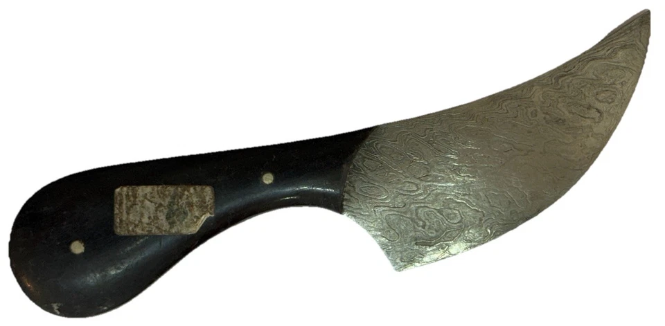 Empuñaduras de cuerno de cuchillo desollador hoja de acero Damasco de cocina/caza de chefs Foto 2 de 4