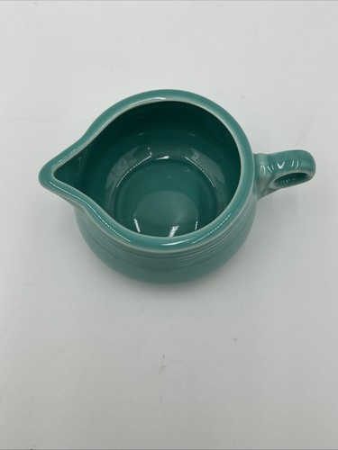 Vintage Fiestaware Creamer Cup Turquoise Homer Laughlin Made in USA 1980's Mint - Picture 5 of 8