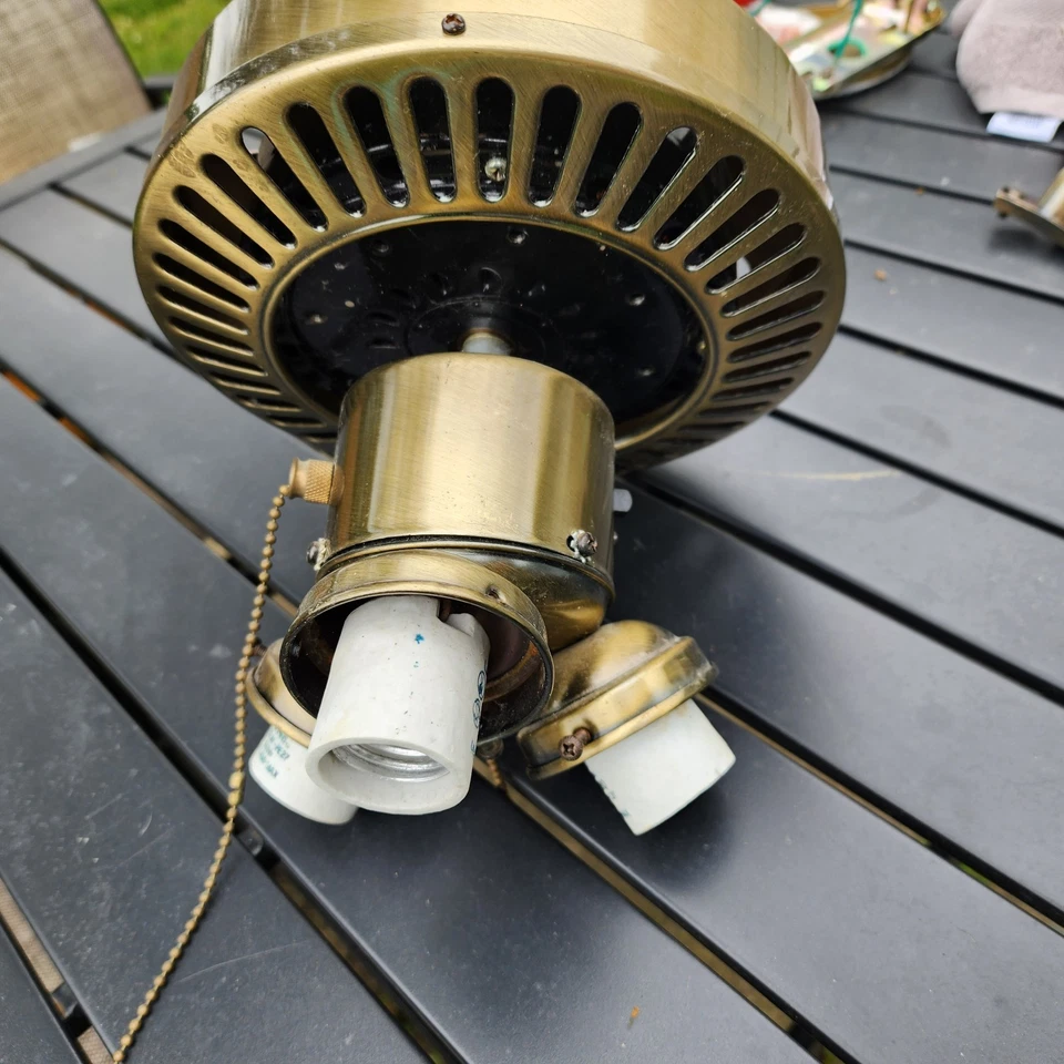 Vintage Horizon Super Brass Finish Nova Original Ceiling Fan Base - Image 4 of 4