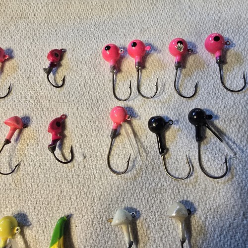 Konvolut Angeln Jigköpfe Crappie Zander Panfish Köder - Pink Schwarz Gelb - - Bild 3 von 7