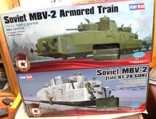 2 Hobbyboss 85514 85516 1/35 Soviet MBV-2 Armored Train kits