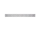 Linear Shower Drain 24", Stainless Steel, Offset Pattern Grate Chrome